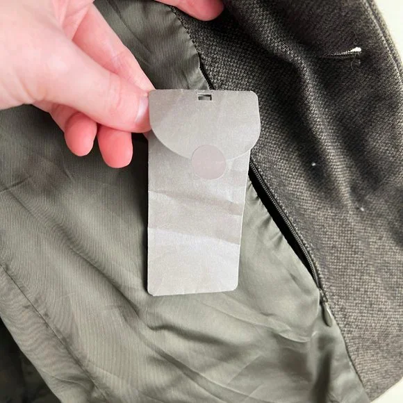 Massimo Dutti Tweed Puffer Field Jacket Coat Dark Academia Work Blazer Preppy - Picture 7 of 11